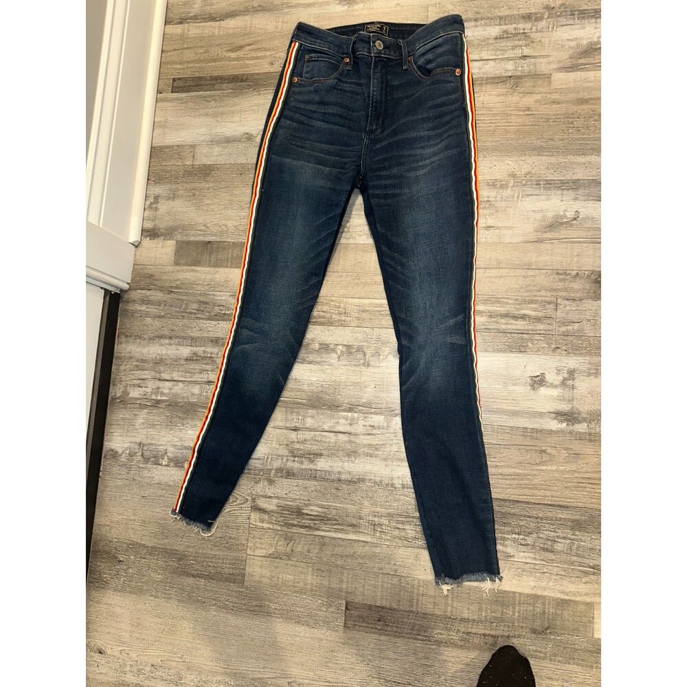 Women's Abercrombie & Fitch High Rise Ankle Skinny Jeans - Picture 1 of 5